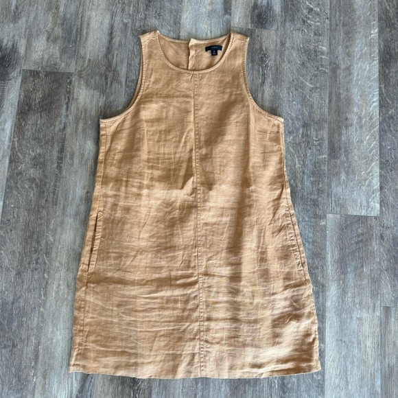 J. Crew Button-back linen Double Lined shift dress - Tan - Picture 9 of 9